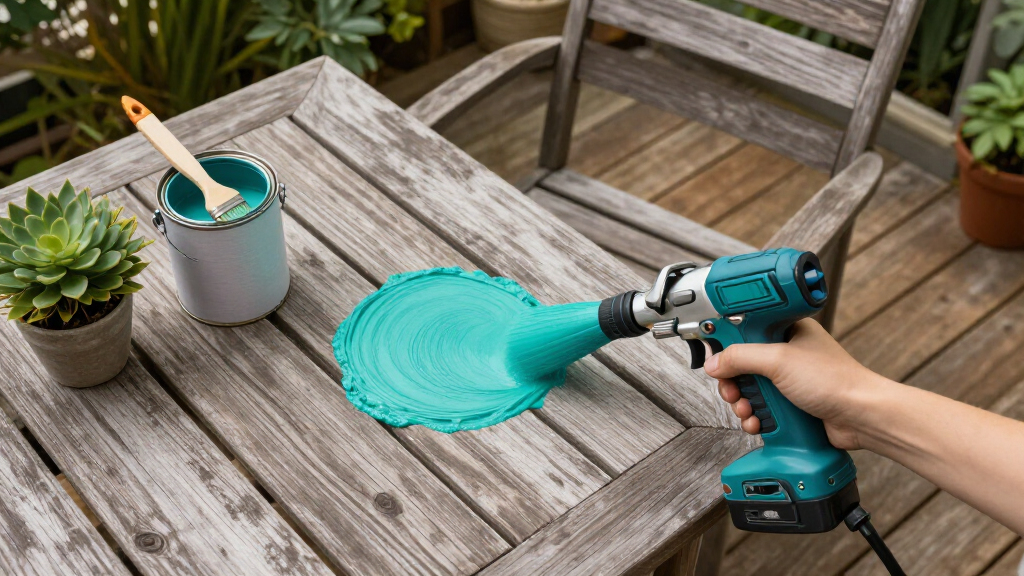 airless paint sprayer for spraying outdoor furniture