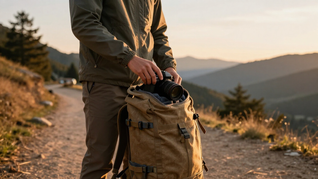 travel backpack for photographers with camera insert