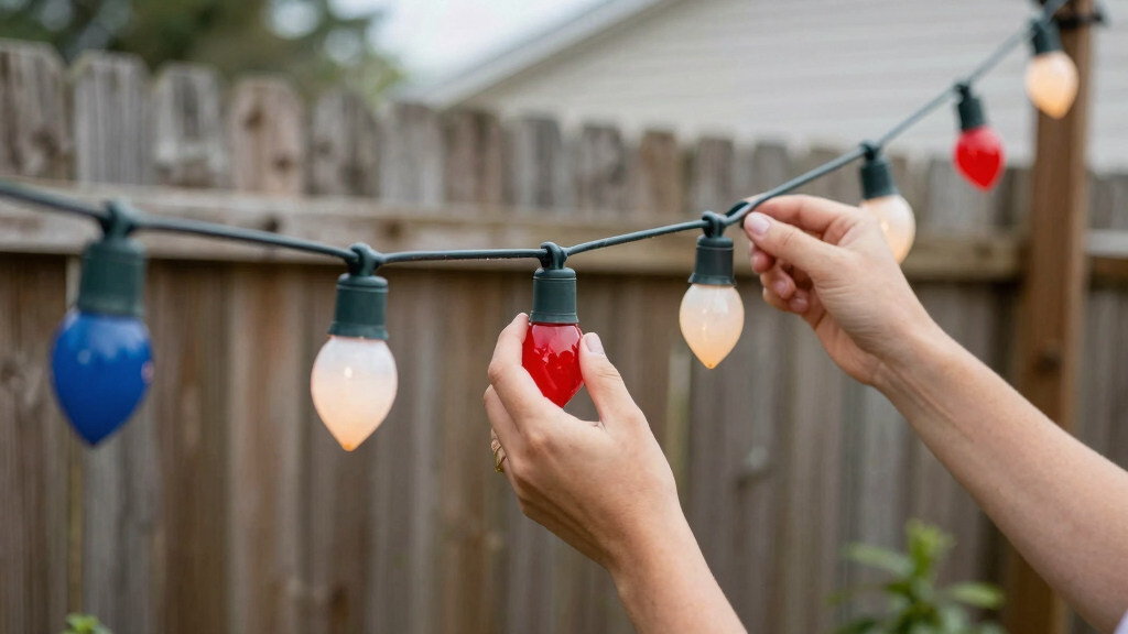 patriotic outdoor string lights