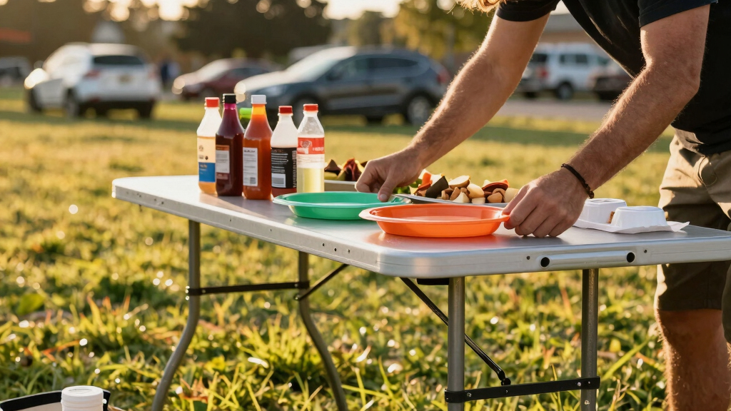 portable outdoor tailgating tables