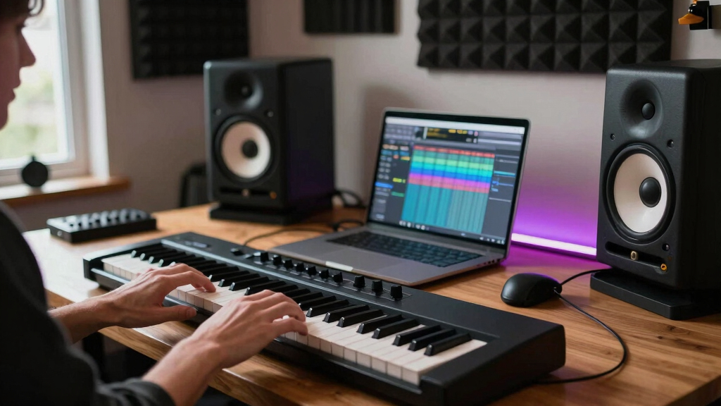 keyboard workstation for music production