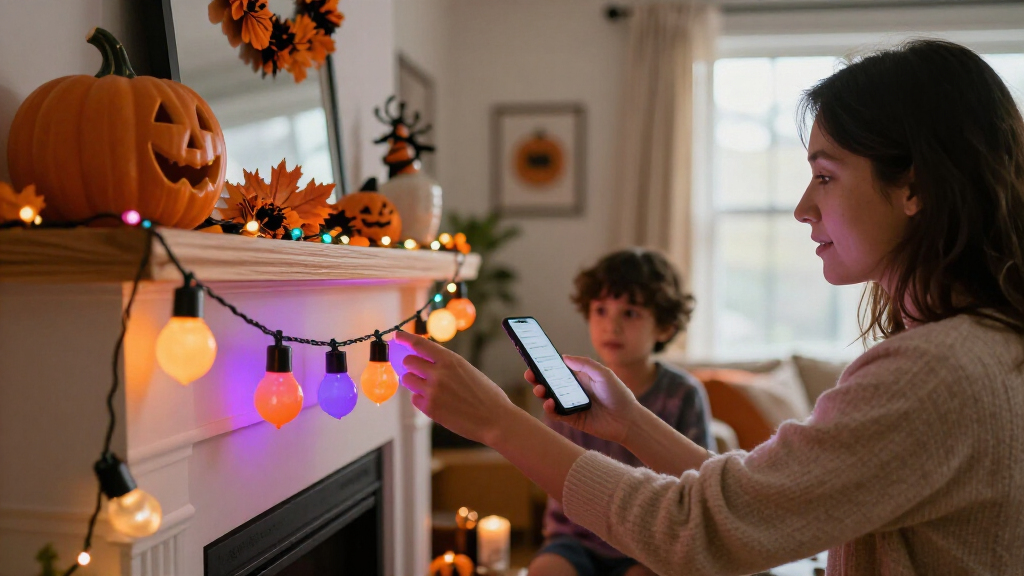 smart Halloween string lights