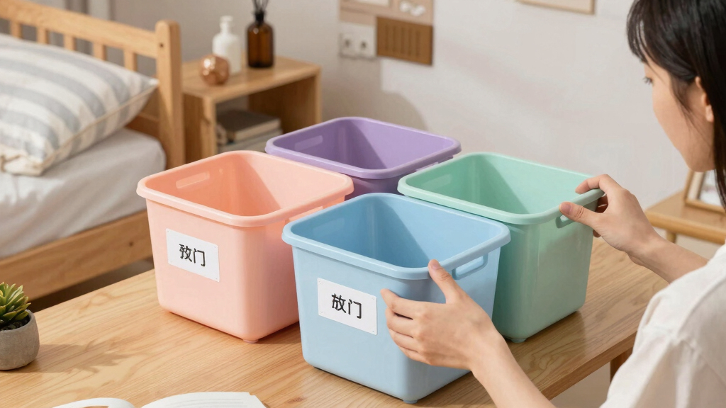 dorm room organization bins