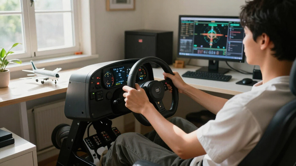 flight simulator yokes and pedals