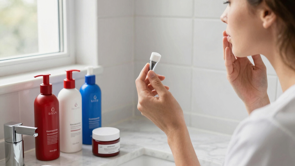 red, white, and blue skincare sets
