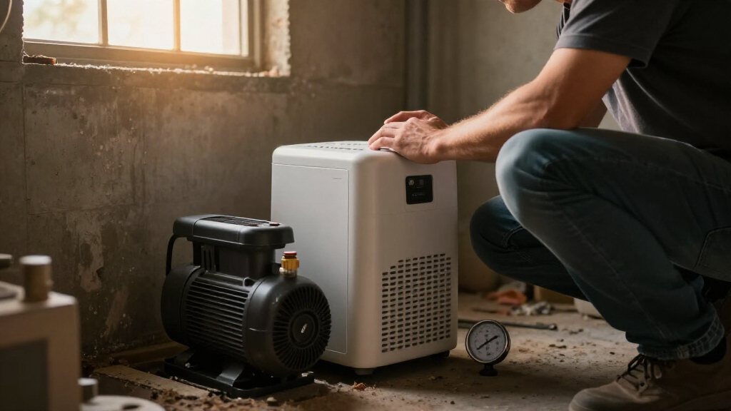 crawl space dehumidifier with pump