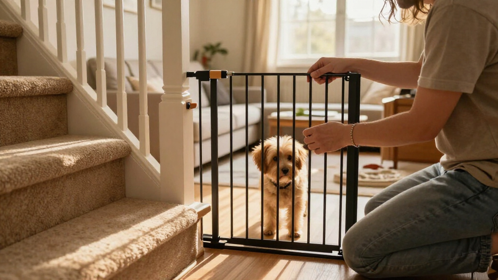 dog gate for stairs top of stairs