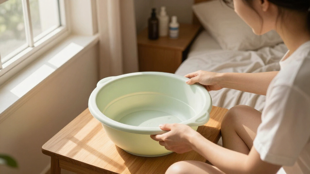 bedside shampoo basins for home care