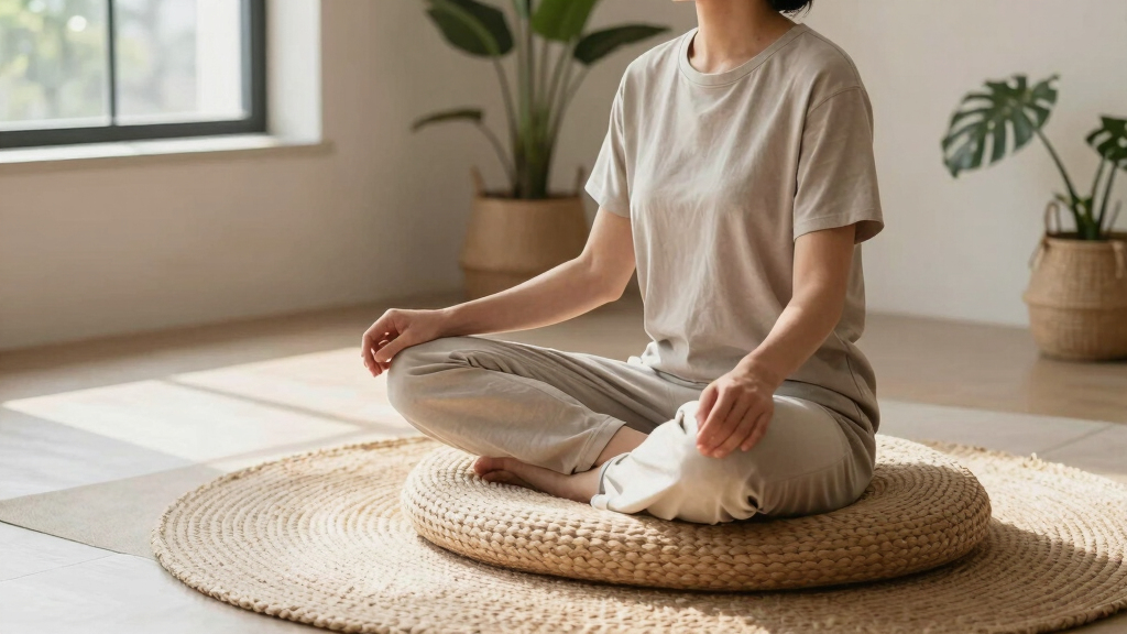 meditation cushions and mats
