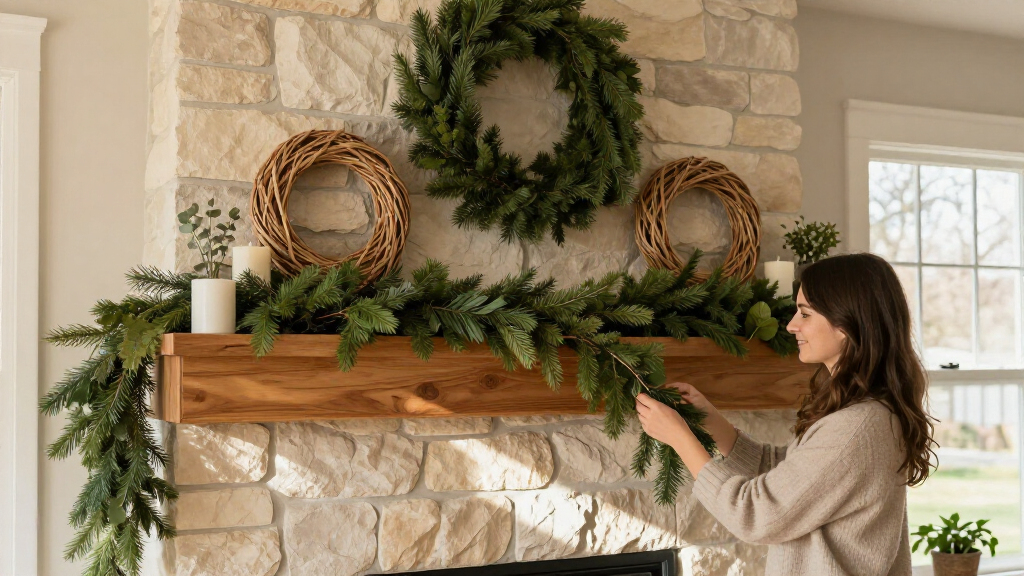 wreaths garland sets for mantels