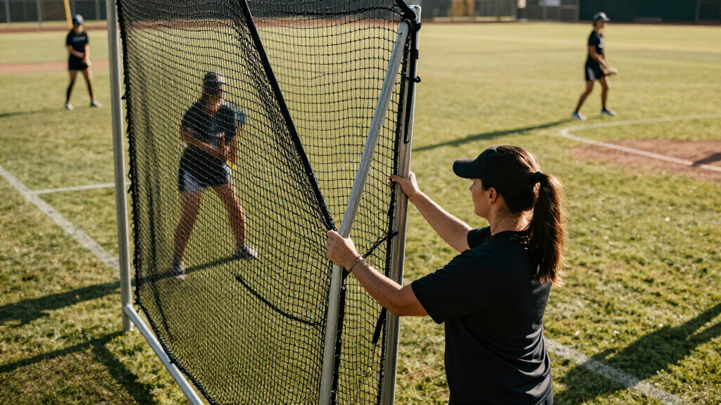 front toss screens for softball drills