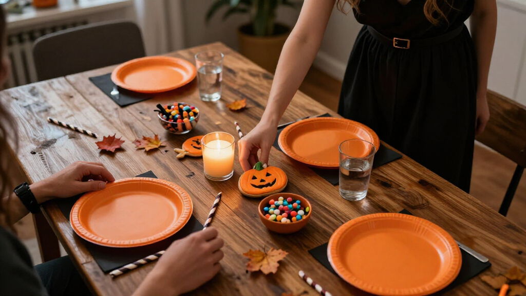 Halloween party tableware