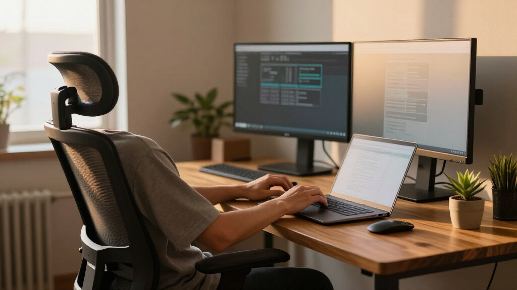 best chair for dual monitor bookkeeping setup
