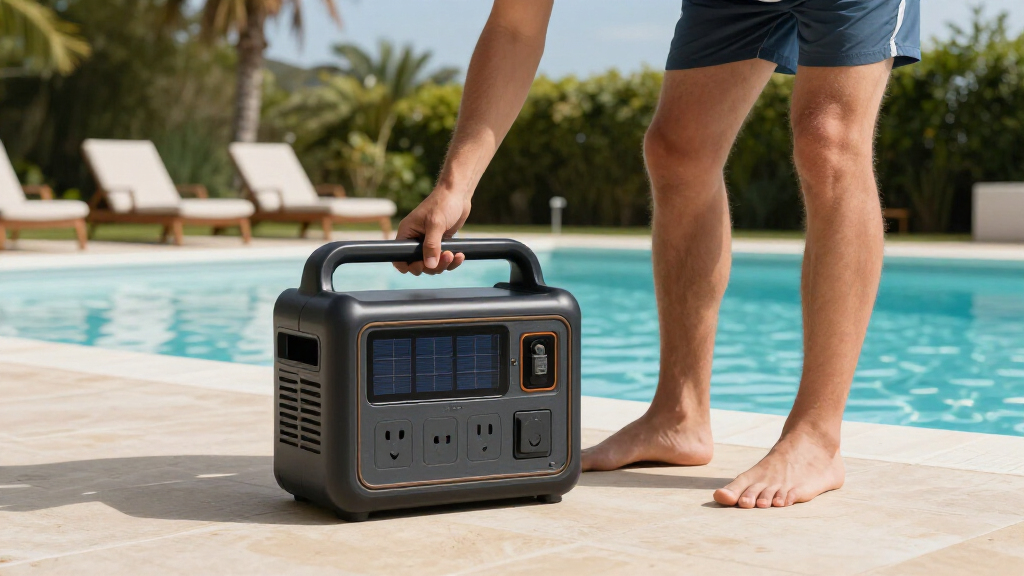 portable power station for pool equipment
