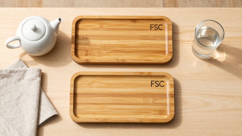 fsc bamboo serving trays