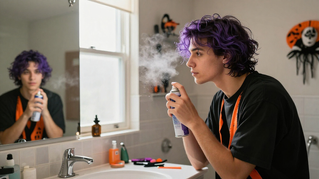 Halloween temporary hair color spray