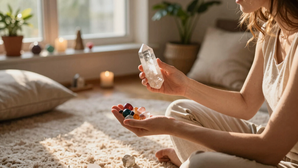 crystal healing meditation sets