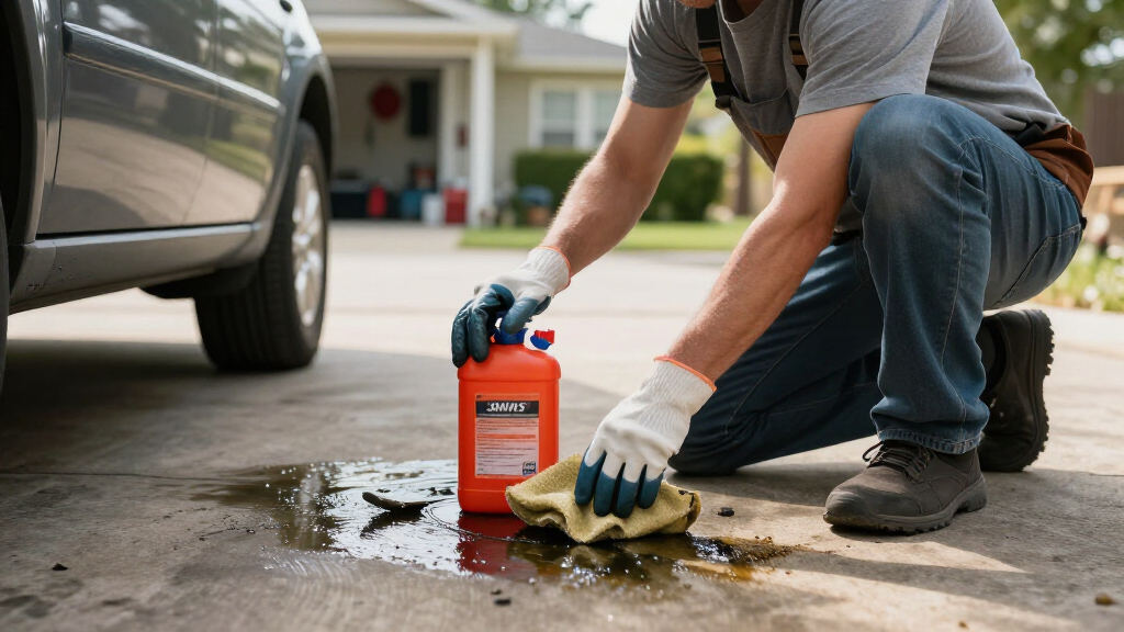 spill kit for vehicle fluids