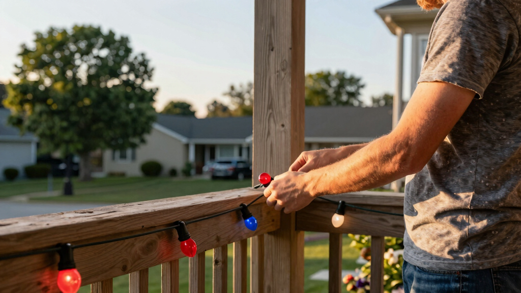 patriotic outdoor string lights