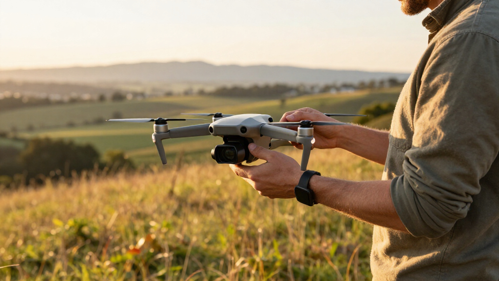 drone for aerial photography of country