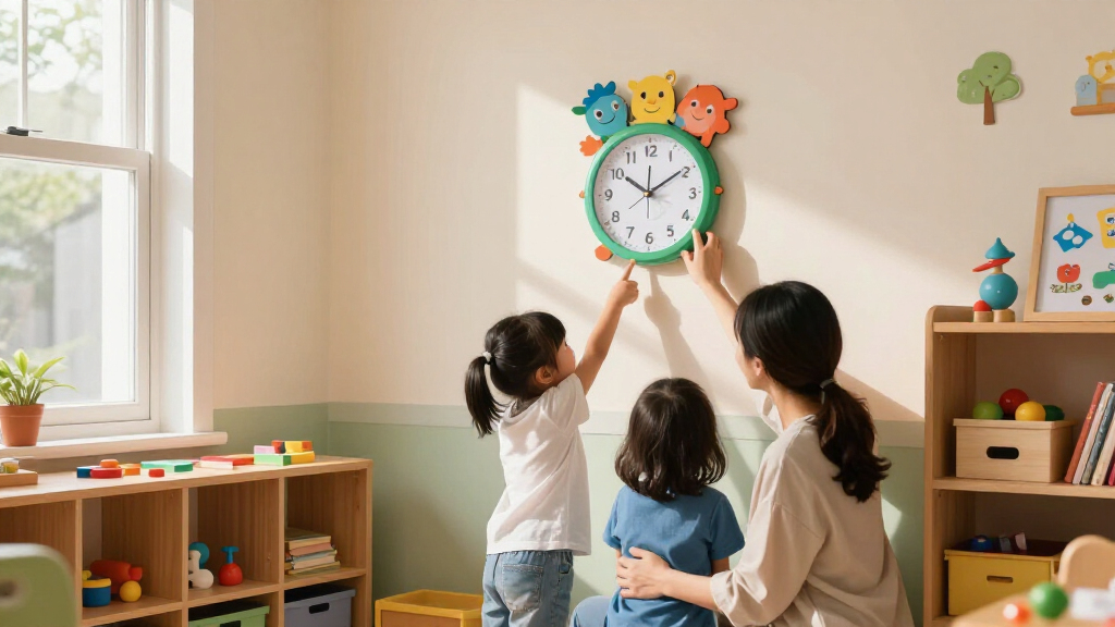 kids' classroom wall clock