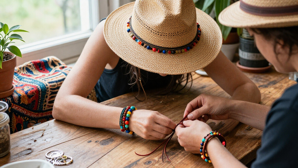 straw fedora boho