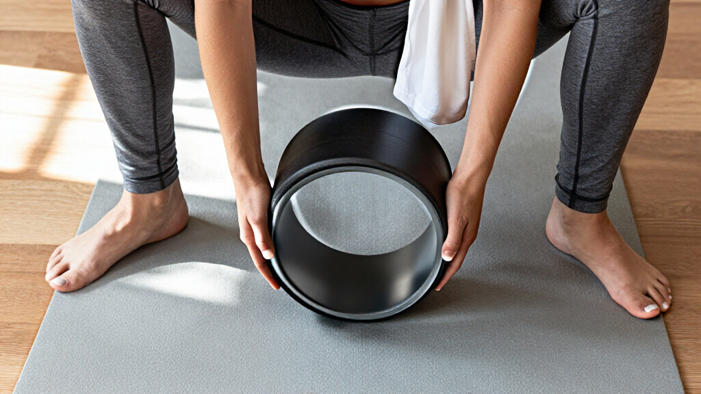 yoga wheel back stretcher