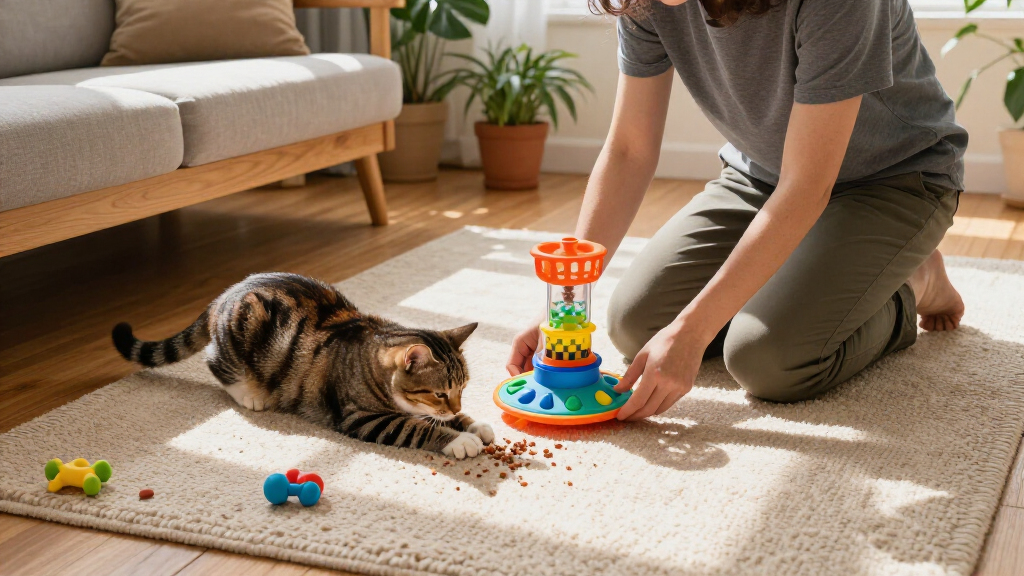 interactive cat puzzle feeders