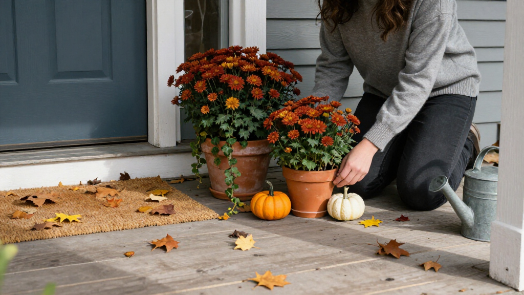 best fall front door plants