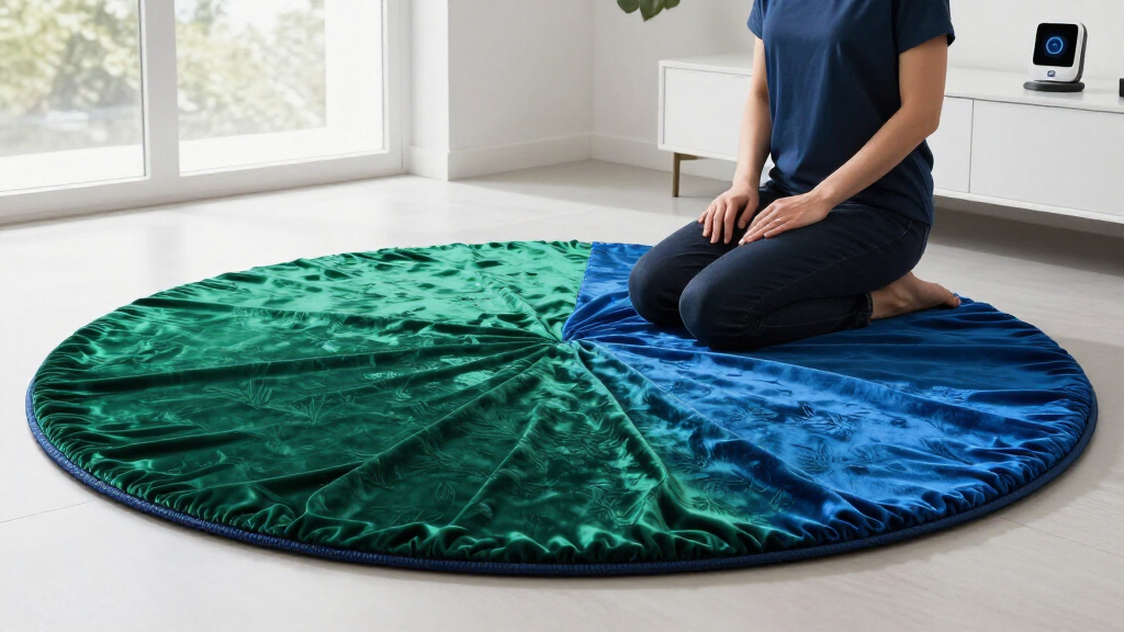 yilong low pile silk rug