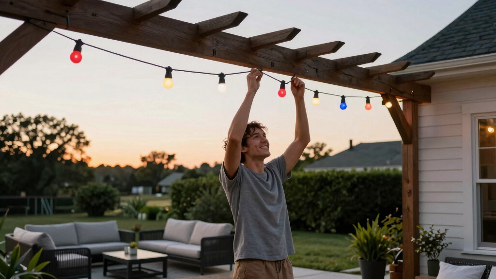 patriotic outdoor string lights