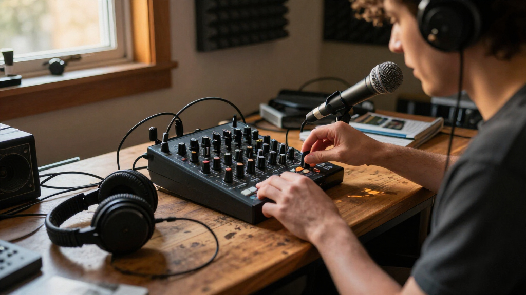 portable podcast sound mixers