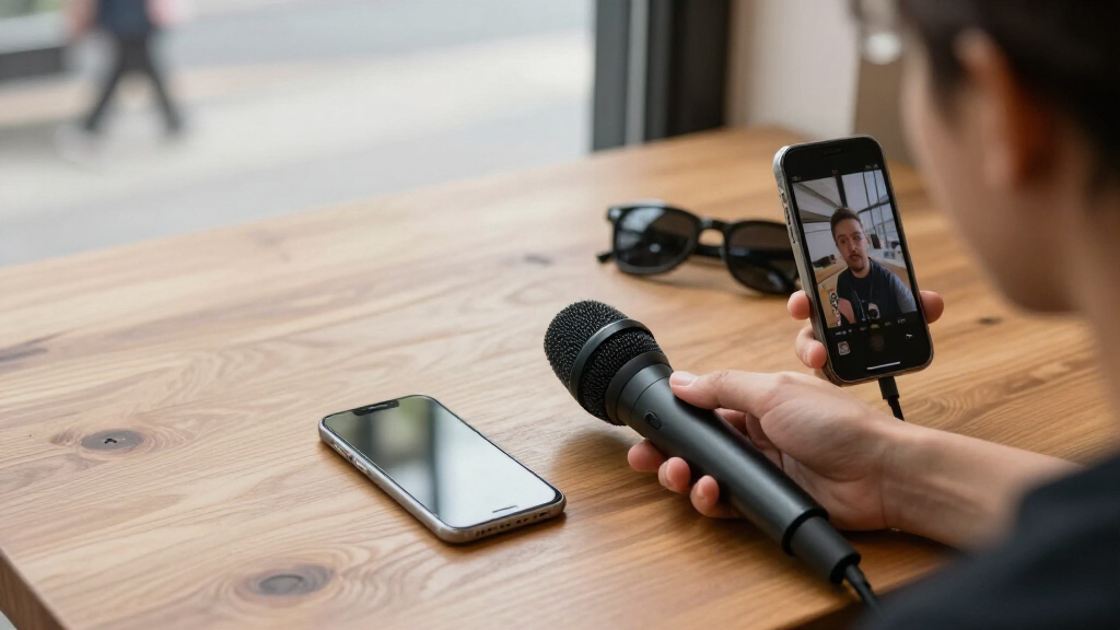news media microphones