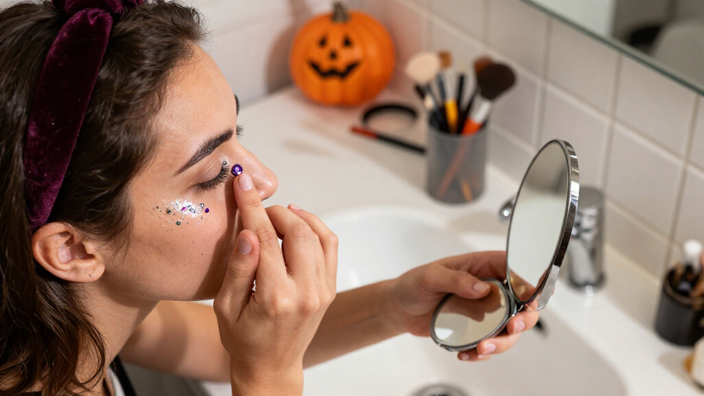 Halloween face jewels