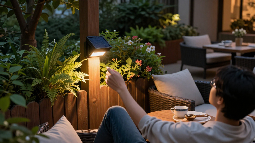 solar-powered outdoor security lights