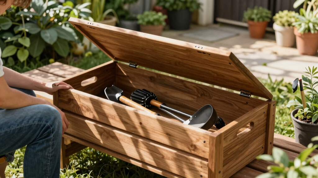 outdoor storage benches