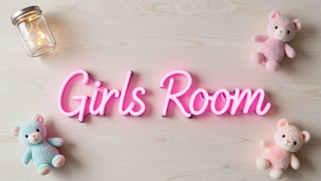 best pink neon name signs for girls room