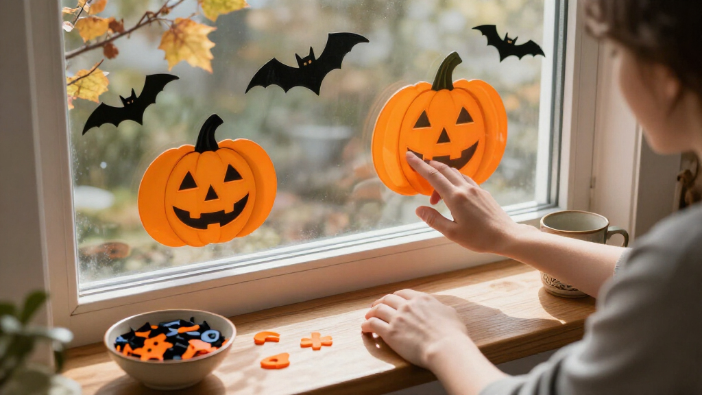 Halloween window clings