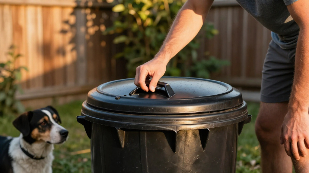 dog proof trash cans locking lid