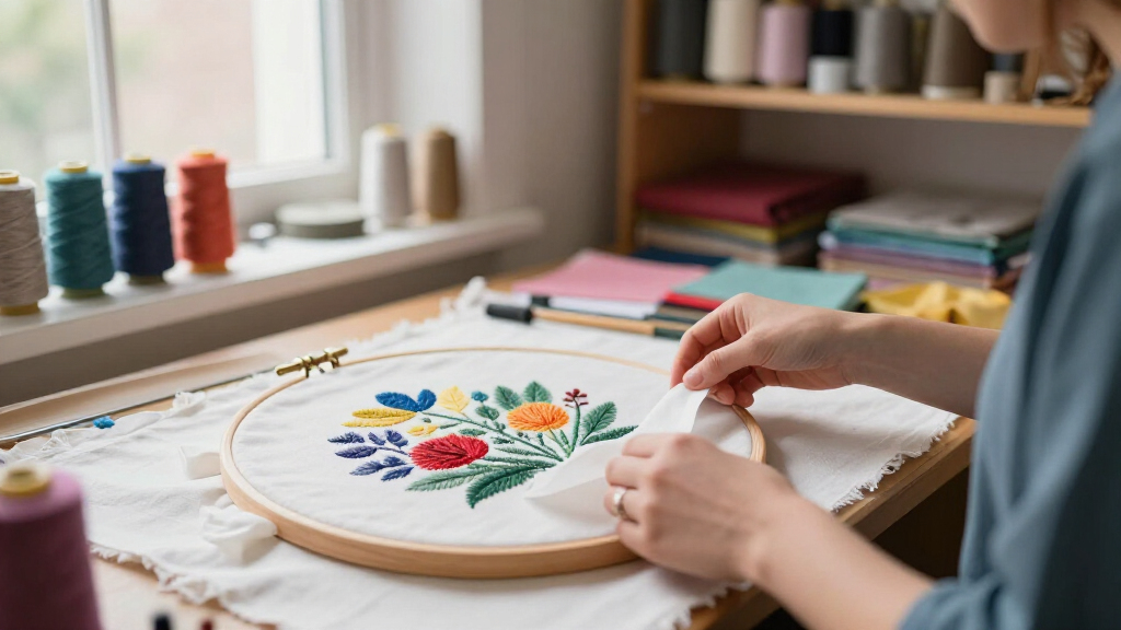 watersoluble embroidery film
