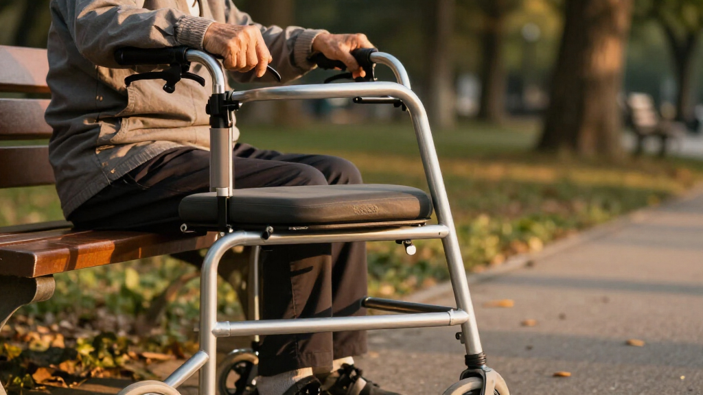 rollator walker with seat