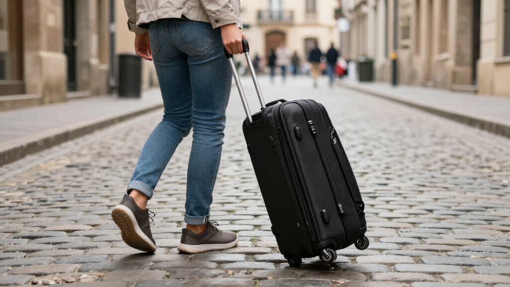 2 wheel carry on suitcase for cobblestone streets