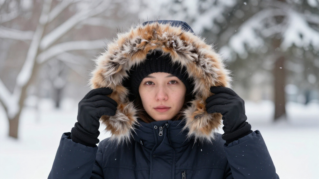 fur trimmed down jackets for extreme cold