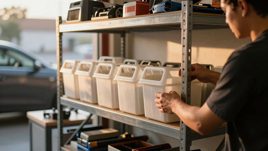 automotive garage organization bins