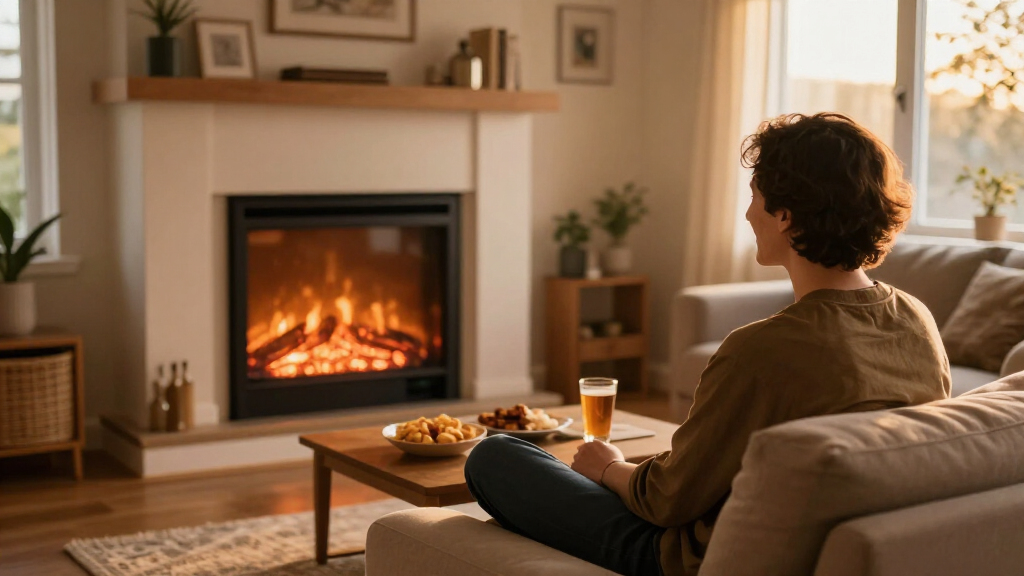 electric fireplaces for game day