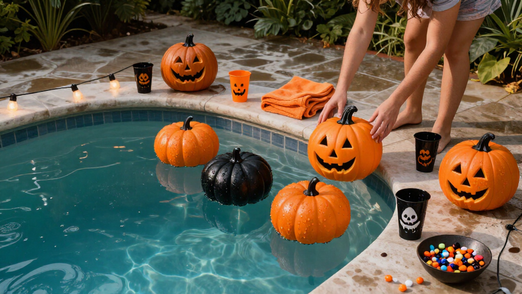 poolside Halloween party supplies