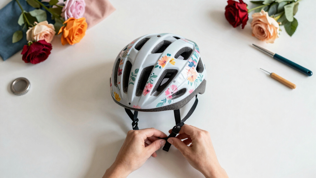 women's floral bike helmets