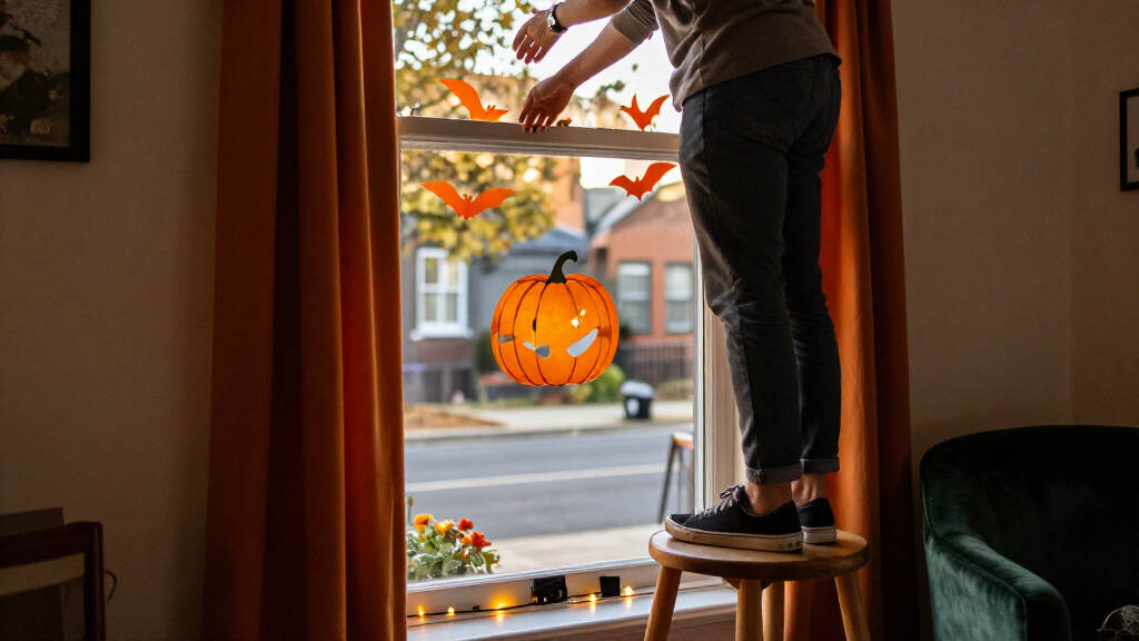 Halloween window decorations