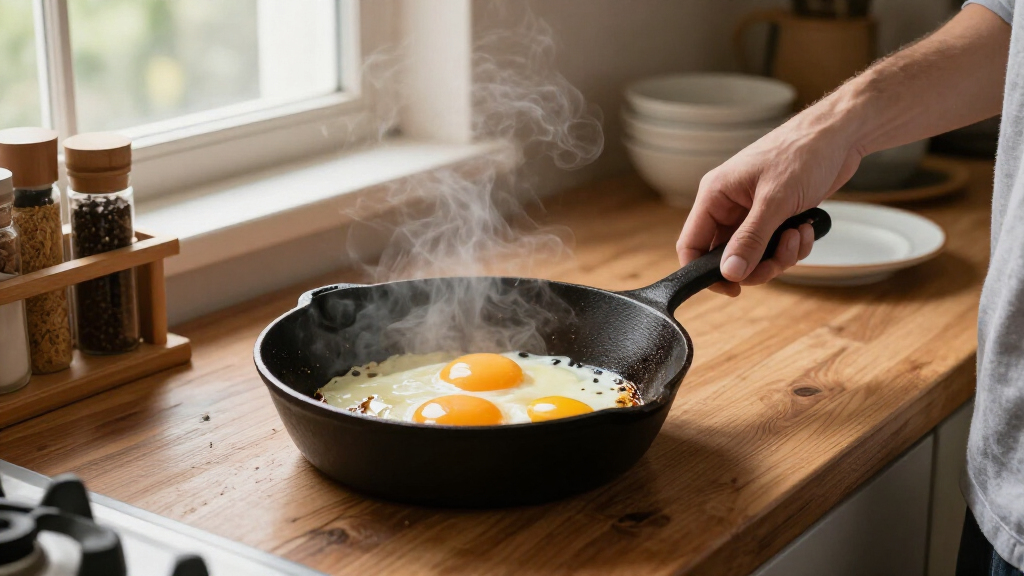 cast iron skillet set with pre seasoned finish