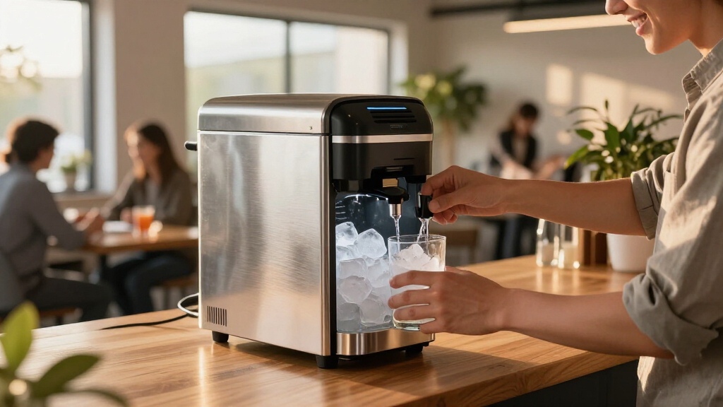 Commercial ice maker for coworking space
